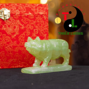Lợn Phong Thủy 12 Con Giáp Ngọc Xanh